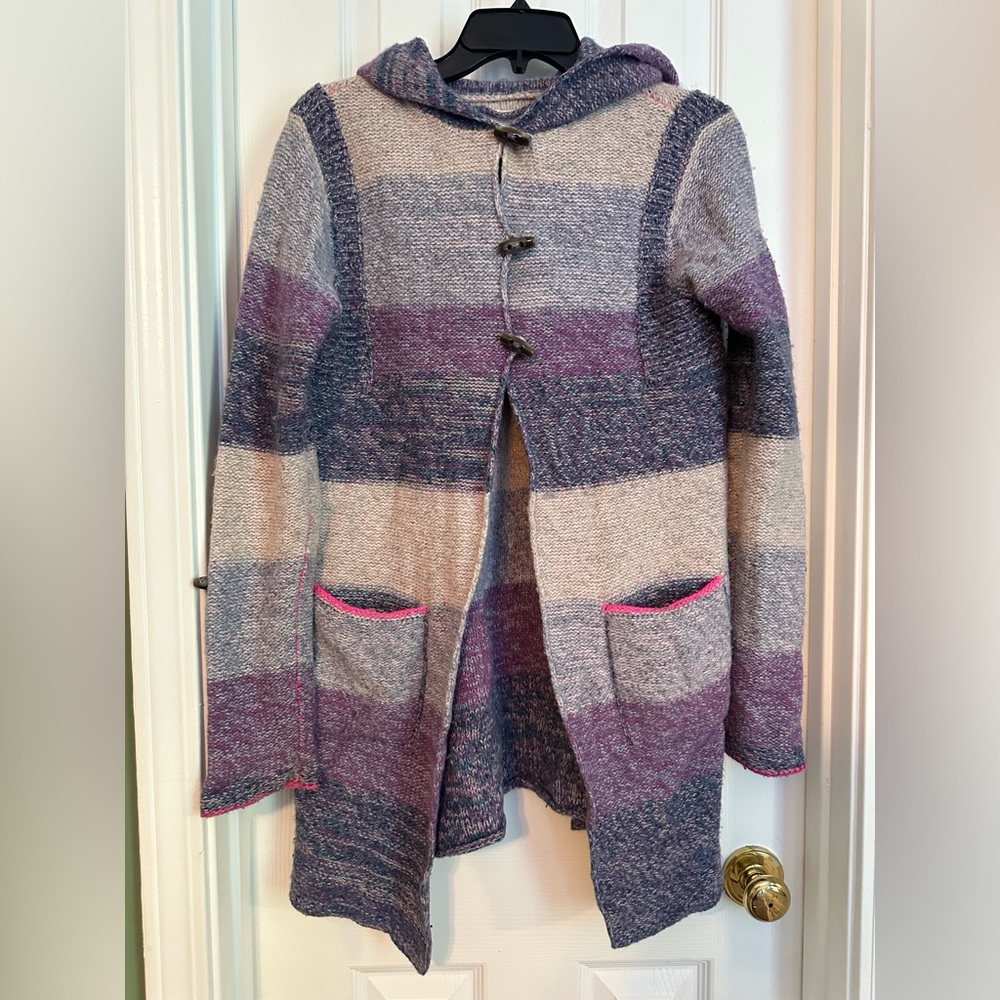 Rebecca Taylor Hooded Multicolored Cardigan